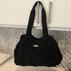 Chico's Travelers Black Nylon with Red Interior Multi Compartment Weekender Bag